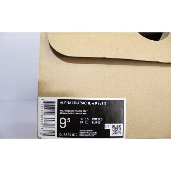 Nike Alpha Huarache 4 KYSTN Baseball Shoes Men's 9.5 Gray White DJ6524 012 NWB - Picture 12 of 12